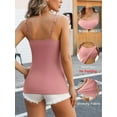 thumbnail image 3 of ANFERRY Womens Cotton Camisoles with Shelf Bra Solid Basic Spaghetti Straps Tank Tops Camis Pack of 2, 3 of 10