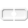thumbnail image 1 of Ekena Millwork CMP12X6ED2-02000 2 in. ID x 4 in. Rectangle Emerald Architectural Grade PVC Contemporary Ceiling Medallion - 2 Piece, 1 of 4