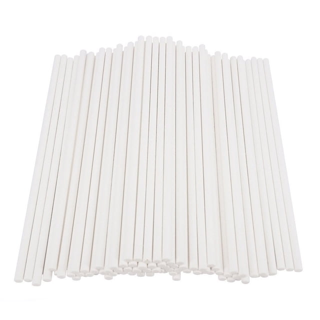 50pcs Paper Lollipop Sticks Cake Sticks for Birthday Party DIY Craft Project