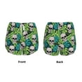 thumbnail image 3 of Fuzoiu Skull and Palm Leaves Print Women's Athletic Shorts, Double-Layer Running Shorts with Pocket,Women's Workout Shorts for Yoga, Gym, and Workouts-X-Large, 3 of 7