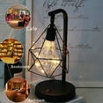 thumbnail image 5 of Industrial Desk Table Lamp,LED Night Light Wrought Iron Romantic Bedside Nightstand Lamp for Bedroom Living Room,Office,House Bedside Nightstand Reading,2AA Batteries not Included, 5 of 9