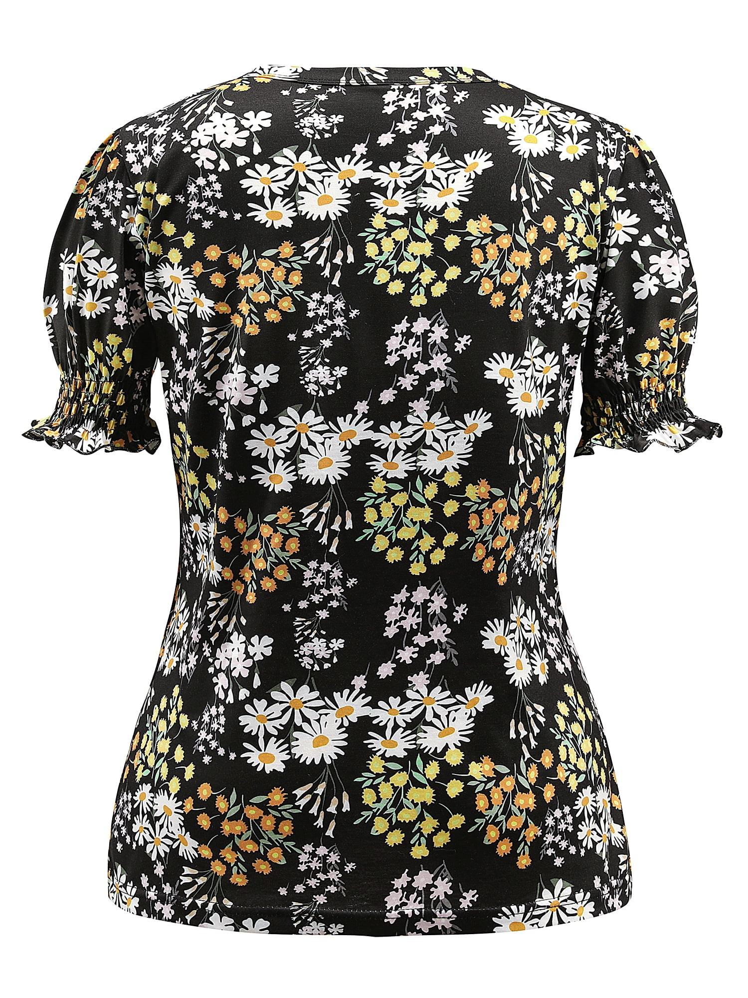 emm the shop エム candy blouse ZXZY Short Sleeve Cardigan Peplum Blouse V-Neck Relaxed Fit Top