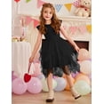 thumbnail image 4 of Oudiya Toddler Tutu Dress Little Girls Irregular Tulle Princess Birthday Party Formal Dresses, 4-8Y, 4 of 7