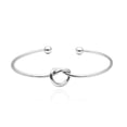 thumbnail image 1 of Brazalete abierto Jumpingount de aleación para mujer Plata Type1 NO1, 1 of 6