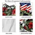 thumbnail image 4 of luoweisi Men's Beach Shorts Quick Dry Swim Trunks with Mesh Lining American Flag and Plants L, 4 of 5