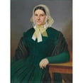 thumbnail image 2 of Peter Michal Bohúň 19x24 Black Ornate Framed Double Matted Museum Art Print Titled: Portrait of Z. Dluhovitsova, Nee Melsik (1854), 2 of 5