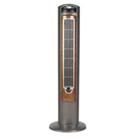 Lasko 42" Wind Curve 3-speed Tower Fan with Fresh Air Ionizer, Model #2554, Gray with Remote