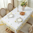 thumbnail image 6 of Spring Summer Tablecloth 60×84 inch, Waterproof Yellow Floral Table Cloth Washable, Stain Resistant Cloth Table Cover for Party Picnic Dinner Decor (Yellow Flower), 6 of 6
