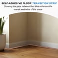 thumbnail image 6 of Uxcell 2 Pcs Floor Transition Strip (3.94 ft x 3")- Vinyl Self Adhesive Laminate Floor Flat Divider Strip Tile Edge Trim for Living Room/Kitchen/Bathroom, White, 6 of 7