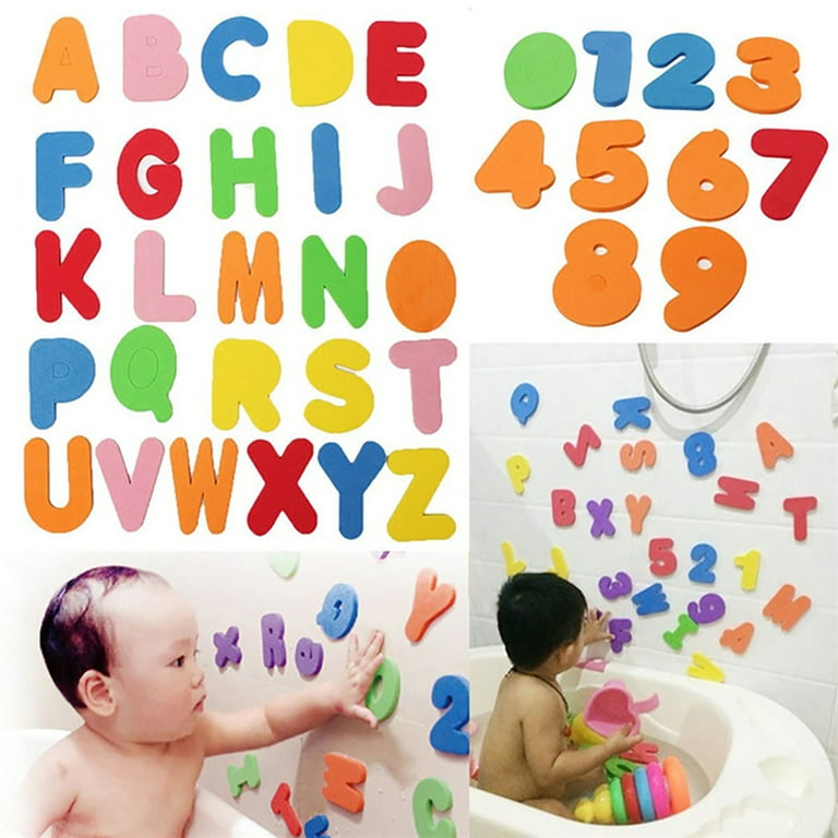 36Pcs Play Set Of Bath Foam Letters & Numbers Educational Shower Toys for  Babys