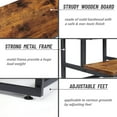thumbnail image 4 of 2 Step Stool for Adults Kids, Heavy Duty Sturdy Steel Frame with Wooden Steps, Bedside Foot Stool with 500lbs Load Capacity, Non-Slip Step Stool for High Bed, Kitchen, RV Step - Rustic Brown, 4 of 8