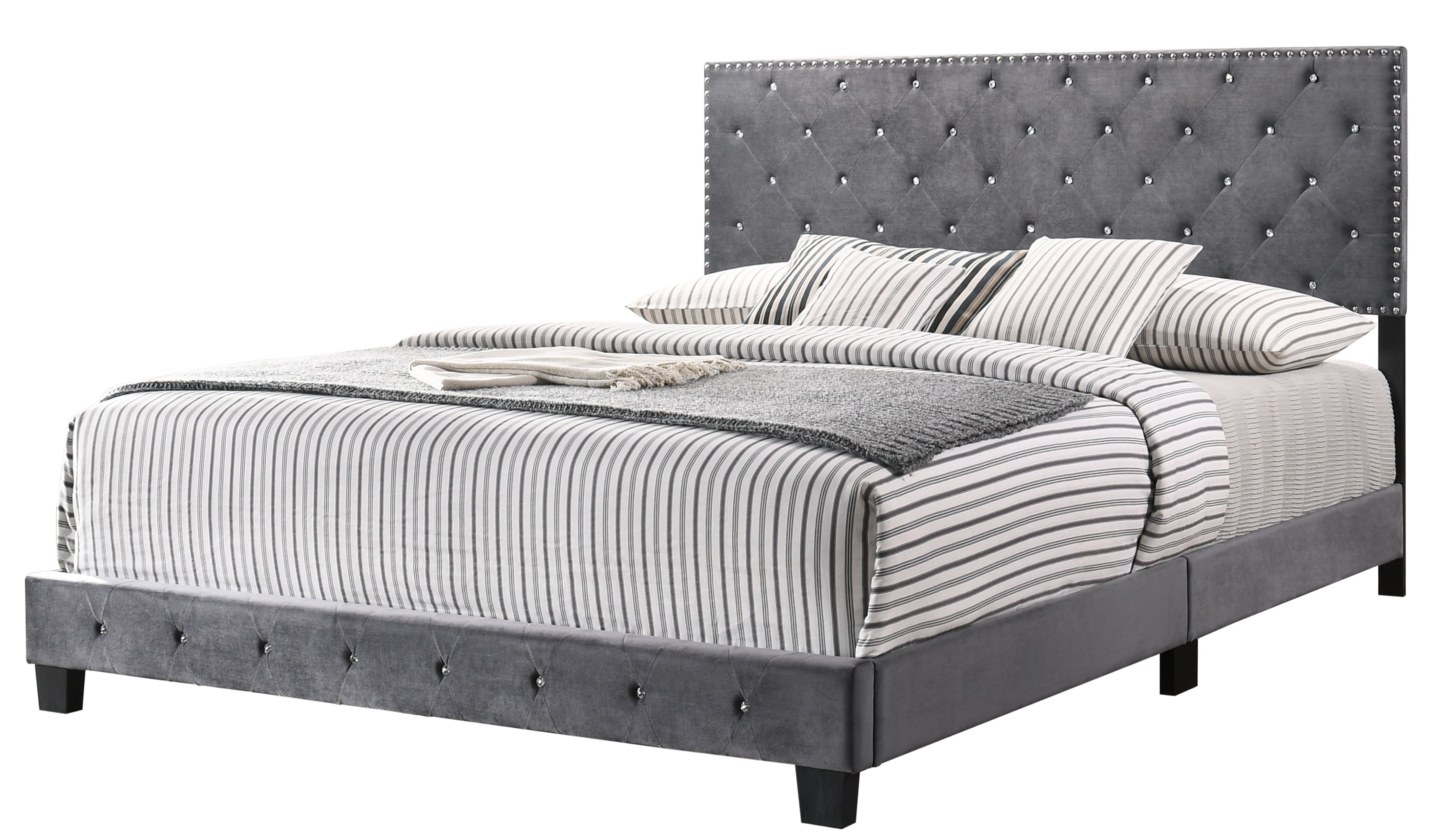 Glory Furniture Suffolk G1401-KB-UP Gray King Bed