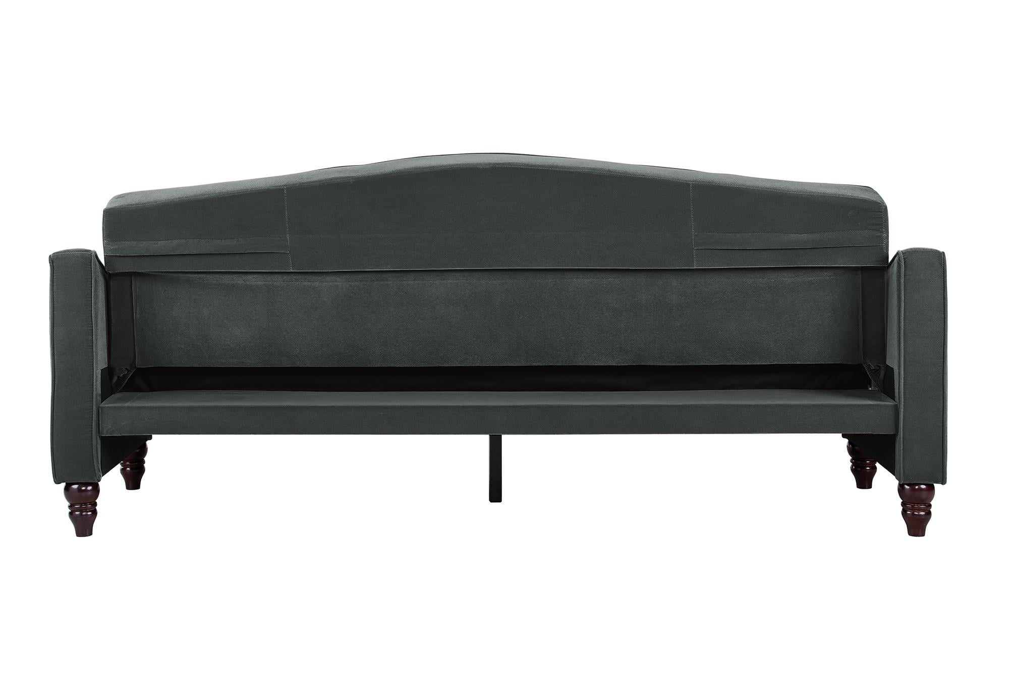 Novogratz Vintage Tufted Sofa Bed In Velour Multiple Colors