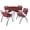 Cherry, variant on Romig Kahlo 30 in. Square Breakroom Table- Maple Top, Black Base & 4 M Stack Chairs- Blue