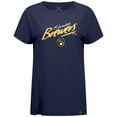 thumbnail image 2 of Women's Levelwear Navy Milwaukee Brewers Influx Sizzle T-Shirt, 2 of 3