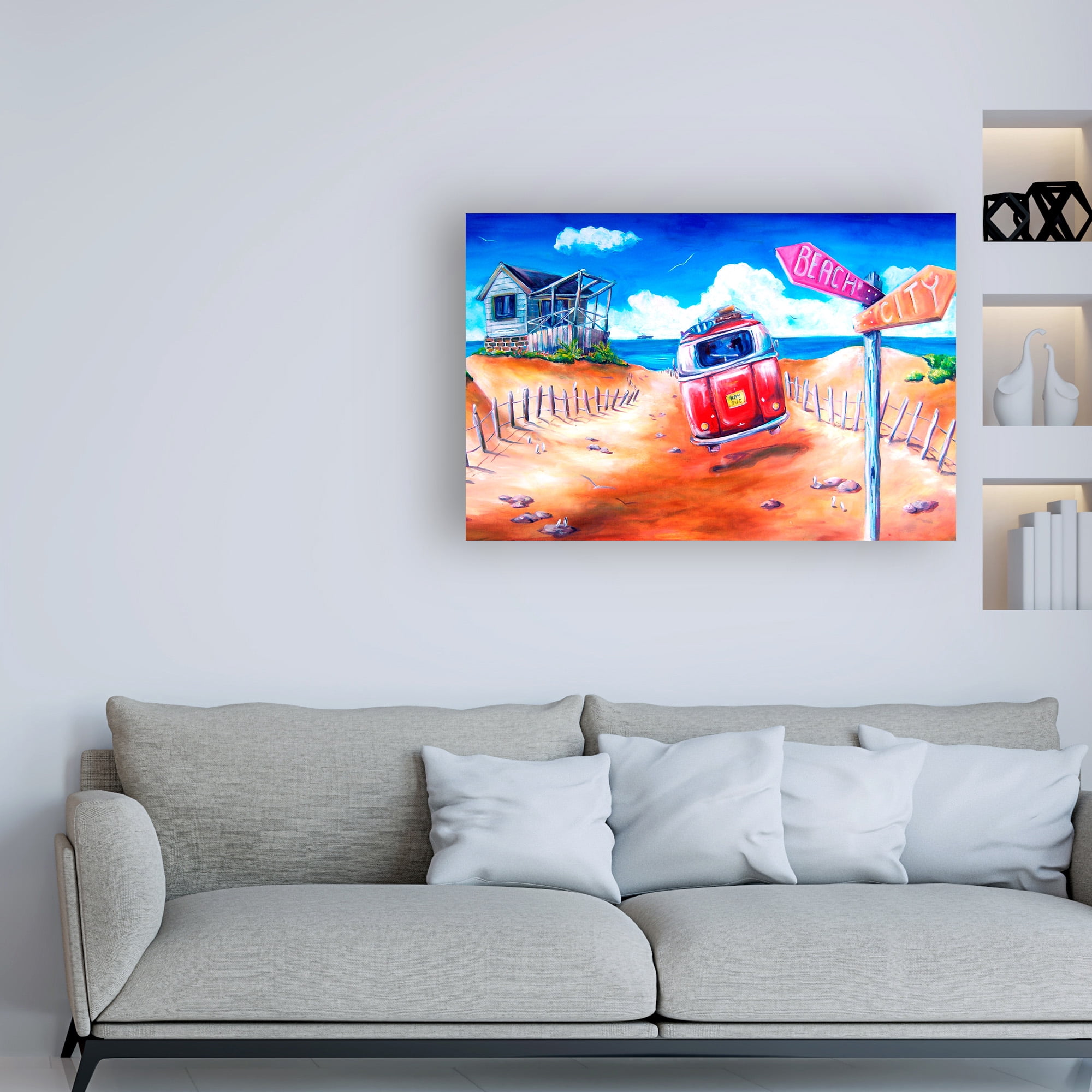 Trademark Fine Art 'Surf City Surf' Canvas Art by Deborah Broughton