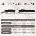 thumbnail image 4 of ANBEER 20mm Flat Thin Elegant Genuine Leather Watch Strap,Quick Release Replacement Watch Band,Black with Black Buckle, 4 of 7