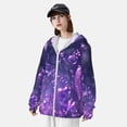 thumbnail image 3 of Balery Purple Bubble Abstract Art Sudadera ligera de manga larga con capucha y protección solar UPF 50+ para hombre y mujer, ideal para pesca y running-Small, 3 of 7