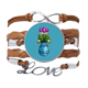 thumbnail image 1 of Pulsera de cuero Negro trenzado pulsera de cuerda de amor Unbranded M, 1 of 3