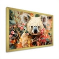thumbnail image 2 of Designart "Floral Koala in Pink and Green II" Animals Framed Wall Art Decor - Modern Farmhouse Green Koala Entryway Framed Wall Art Print, 2 of 6