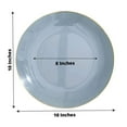 thumbnail image 3 of HLONK Lot de 10 Assiettes de Service Rondes Jetables en Plastique Martelé Transparent à Paillettes Dorées avec Rebord Doré - 13”, 3 of 11