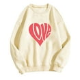 thumbnail image 2 of Xixinqiwan Valentine's Day Pullovers,Women Girls Plus Size Long Sleeve Shirts Cute 3D Colorful Heart Pattern Graphic Tees Loose Fit Cozy Pullovers, 2 of 4