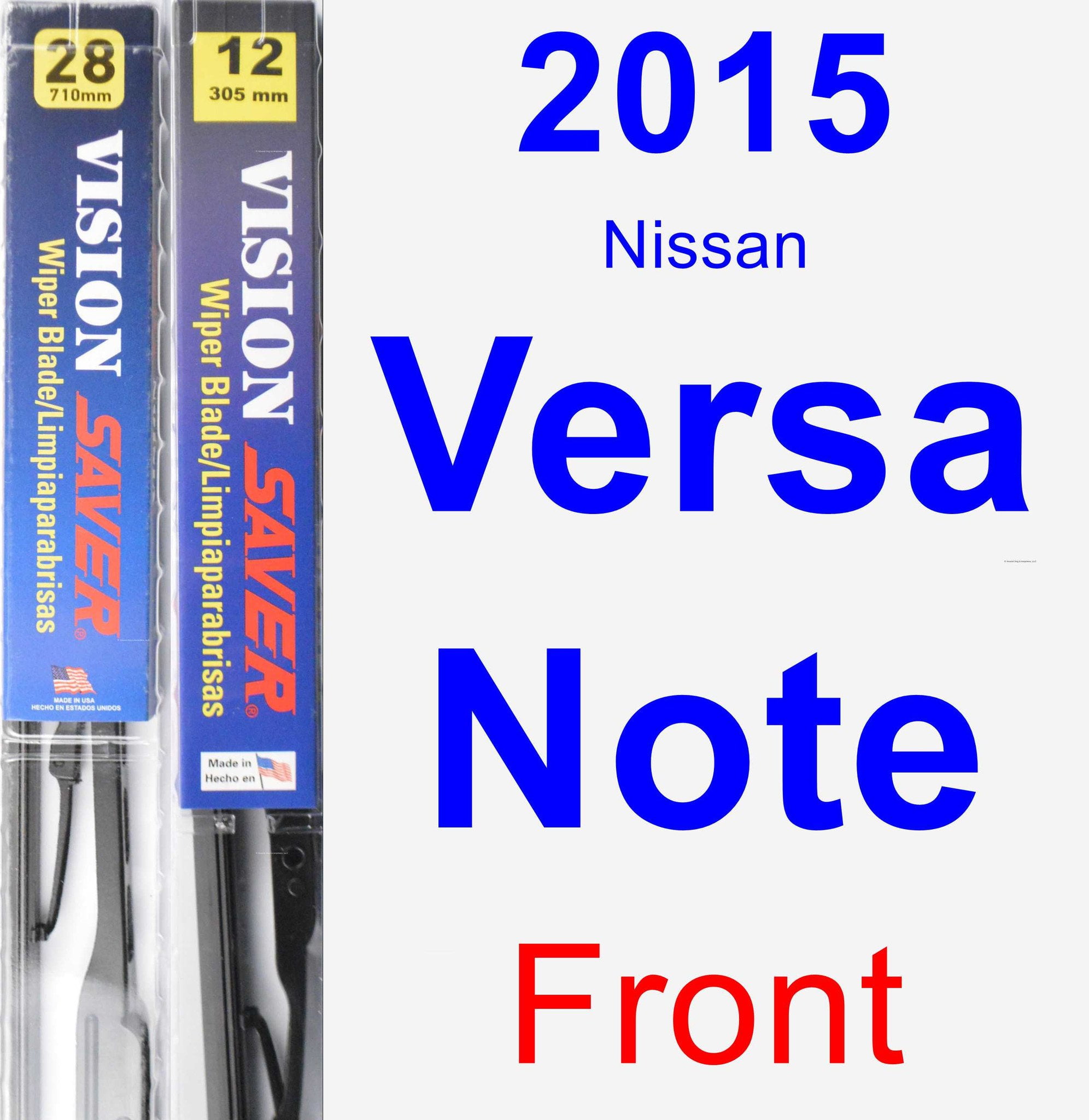 2015 Nissan Versa Note Sv Windshield Wiper Size