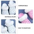 thumbnail image 4 of 1 Pair Plush Slippers Decoration Shoelace Covers Soft Charms Accessories for Sandals Warm Decor, 4 of 9