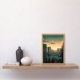thumbnail image 2 of Skyscrapers by Forest Urban Architecture Landscape Artwork Framed Wall Art Print A4, 2 of 4