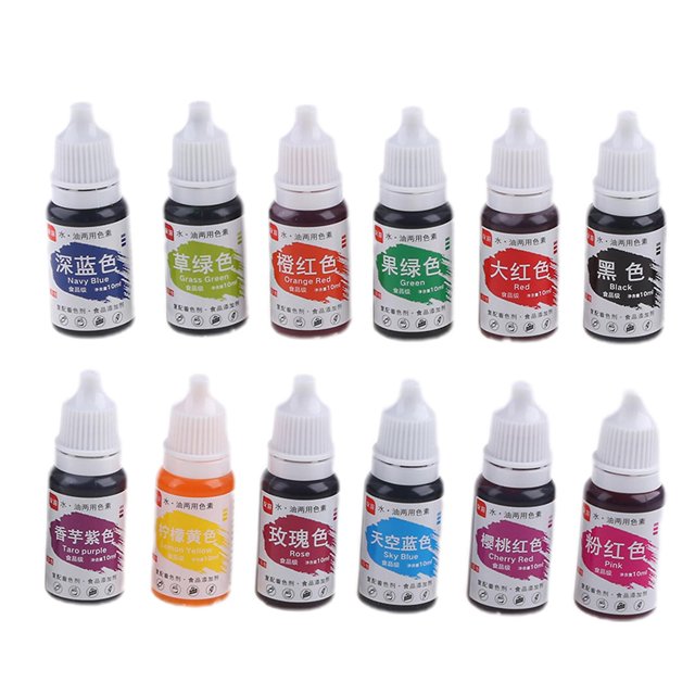 5 piece set Manual de Diy de las estatuas del tinte del colorante del silicón líquido de los colores de neón que hace 10ml cada uno