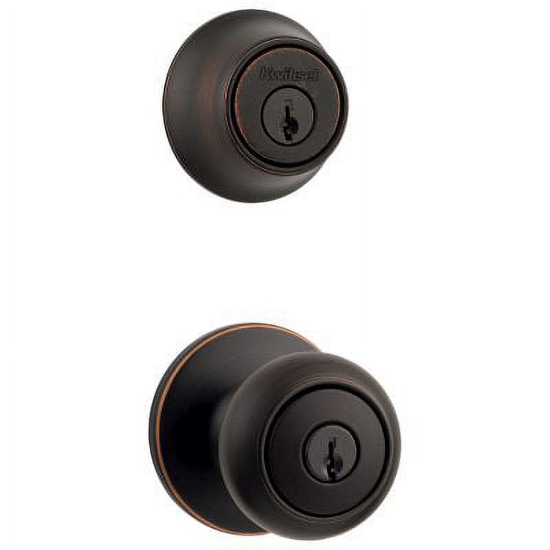 Kwikset 690 Cove Entry Knob and Single Cylinder Deadbolt Combo Pack in Venetian Bronze - image 2 of 2