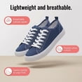 thumbnail image 5 of The Fashion Supply Canvas Shoes for Women, Casual Low Top Lace-Up Womens Shoes Sneakers, Extra Laces (Navy, 6), 5 of 5