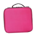 thumbnail image 3 of Bolsa de maquillaje de viaje, bolsa de cosméticos portátil con compartimento extraíble, caja de belleza, estuche de maquillaje para mujeres y niñas, Rosa, 3 of 8