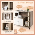 thumbnail image 4 of Demi Bonn 40" Cat Litter Box Enclosure with 3 Sisal Scratching Posts, Hidden Litter Box Furniture for Indoor Cats, Brown, 4 of 8