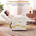 thumbnail image 5 of Dolonm Electric Power Recliner Chair with Side Pocket & Remote, Modern Chenille Nursery Recliner Chair for Living Room, White, 5 of 9