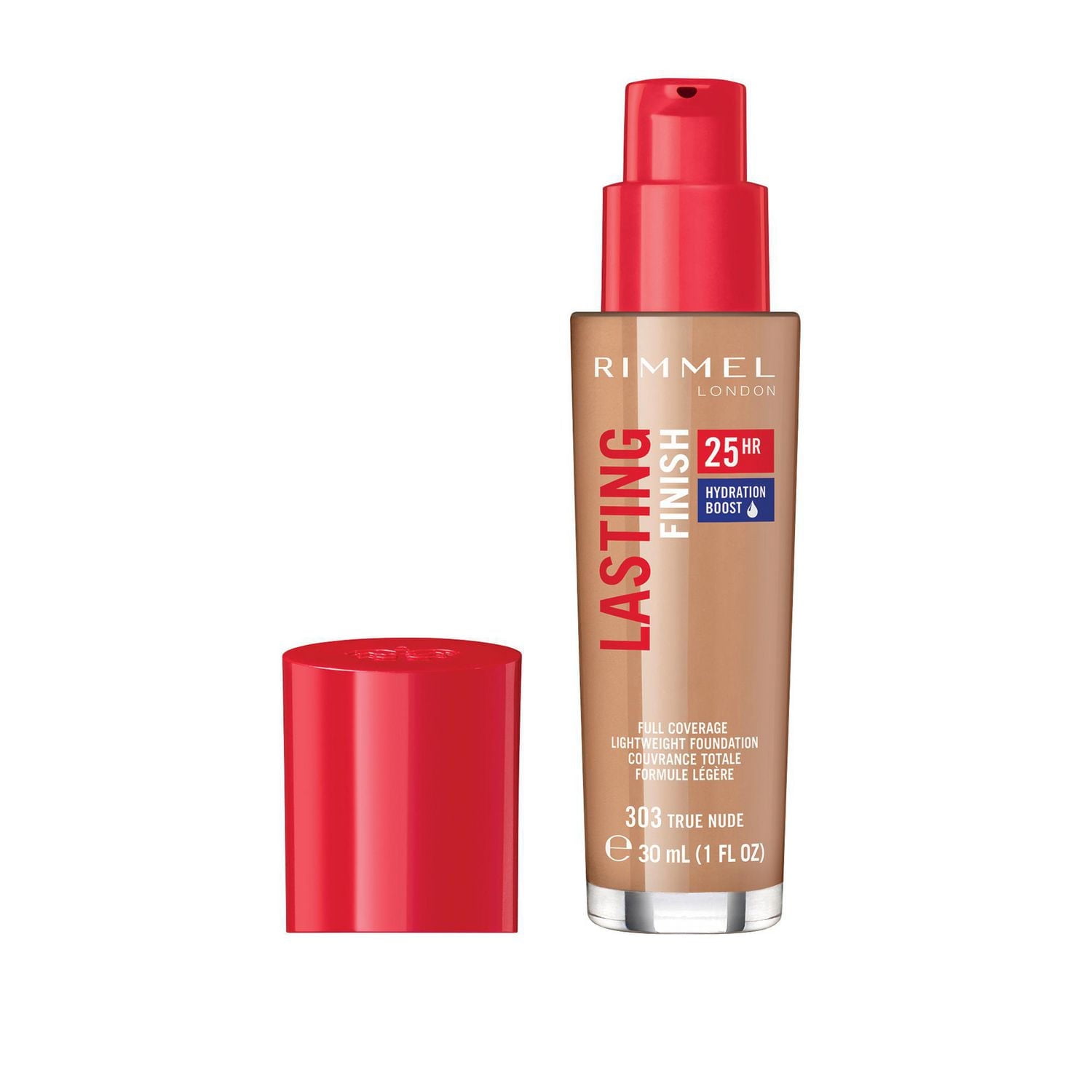 Rimmel Lasting Finish 25HR Foundation, With Vitamin E, comfort serum for instant hydration, Sweat-proof and transfer-proof, 100% Cruelty-Free, Long lasting coverage