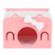 thumbnail image 4 of Mini casa para mascotas pequeñas, nido para dormir, forma bonita para conejillo de indias, erizo, hámster (rosa), 4 of 5