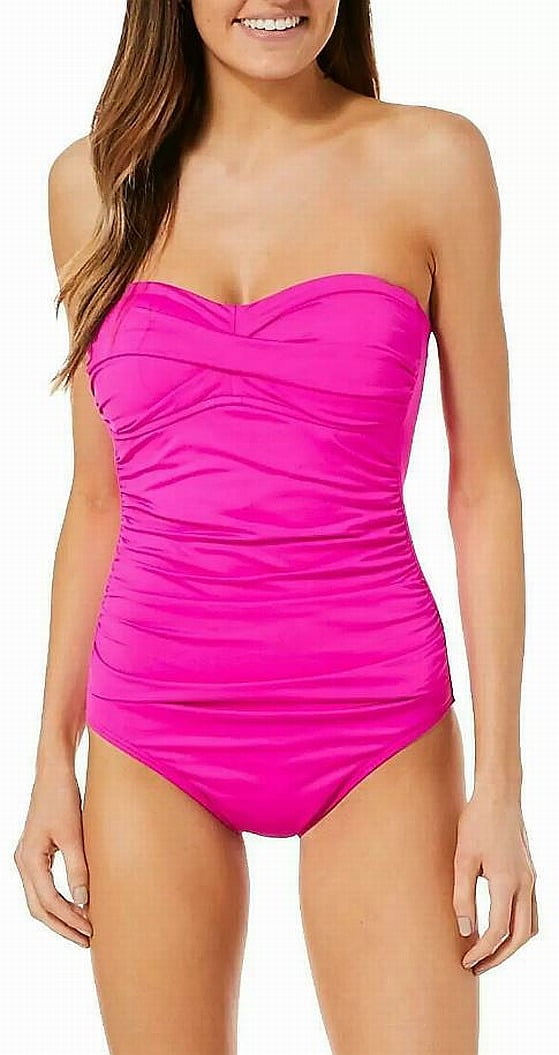 Anne Cole Women S Swimwear Fuschia Twist Bust One Piece 8 Walmart Com Walmart Com