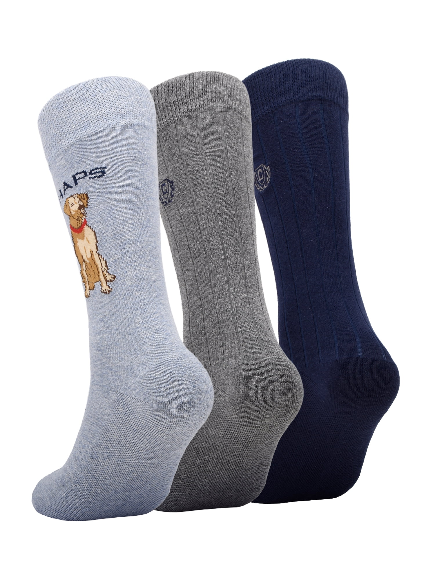 Chaps Embroidery Crews 3-Pack Men's Sock Size 10-13
