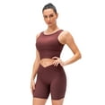 thumbnail image 5 of Pantalones de yoga Conjuntos de entrenamiento de 2 piezas para mujer, tanque corto acanalado y pantalones cortos de cintura alta, trajes de ejercicio de yoga Maboto Pantalones de yoga, 5 of 5