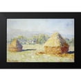 thumbnail image 2 of Monet, Claude 18x13 Black Modern Framed Museum Art Print Titled - Haystacks, Morning Effect, 2 of 5