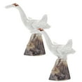 thumbnail image 1 of Phenofice 2Pcs Rockery Ornament Crane Shape Ceramic Assorted Color Supplies, 1 of 8