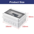 thumbnail image 4 of Caja eléctrica impermeable para exteriores IP65, 8 módulos, superficie de plástico ABS, caja de protección eléctrica impermeable para exteriores, gabinete de control, caja de conexiones, 4 of 5