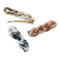 thumbnail image 3 of Scunci Marbled Chain Link Hair Clips, Blac, Pink, Brown, 3 Ct, 3 of 9