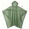 thumbnail image 2 of Ceisia Men Portable Hooded Rain Poncho Lightweight Waterproof Reusable Loose Rain Cape Non Disposable Raincoat For Hiking Camping Travel Outdoor Activity Gift, 2 of 6