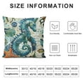 thumbnail image 5 of Creowell Ocean Theme Decorative Throw Pillow Cover ,  Seahorse Throw Pillows Mediterranean Ocean Coastal Beach Outdoor Pillow Cushion Cases for Patio Couch Sofa Bed Decor, 5 of 5