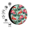 thumbnail image 5 of Spare Tire Cover, Palm Leaves Flamingo Wheel Cover Tire Covers for Trailers Car Truck Camper Universal Tire Covering Fits Diameter, 5 of 7