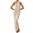 thumbnail image 1 of Vestido De Playa De Mujer sexy vestido de punto con cuello halter Cgtredaw Para estrenar, 1 of 1
