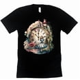 thumbnail image 2 of Alice in Wonderland Shirt, Magic Kingdom Mad Tea Party Shirt Graphic Design Tee Tops (Black-Large), 2 of 5