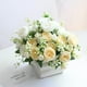 thumbnail image 4 of Ramo de flores de peonía artificial | Flores falsas de seda para bodas, San Valentín, novias y decoración del hogar | 5 cabezas grandes de 6 cm + 4 cogollos pequeños | 32CM de altura | Diseño, 4 of 4